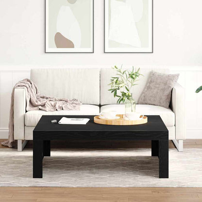 vidaXL Coffee Table Black Oak 100 x 100 x 35 cm Engineered Wood 4