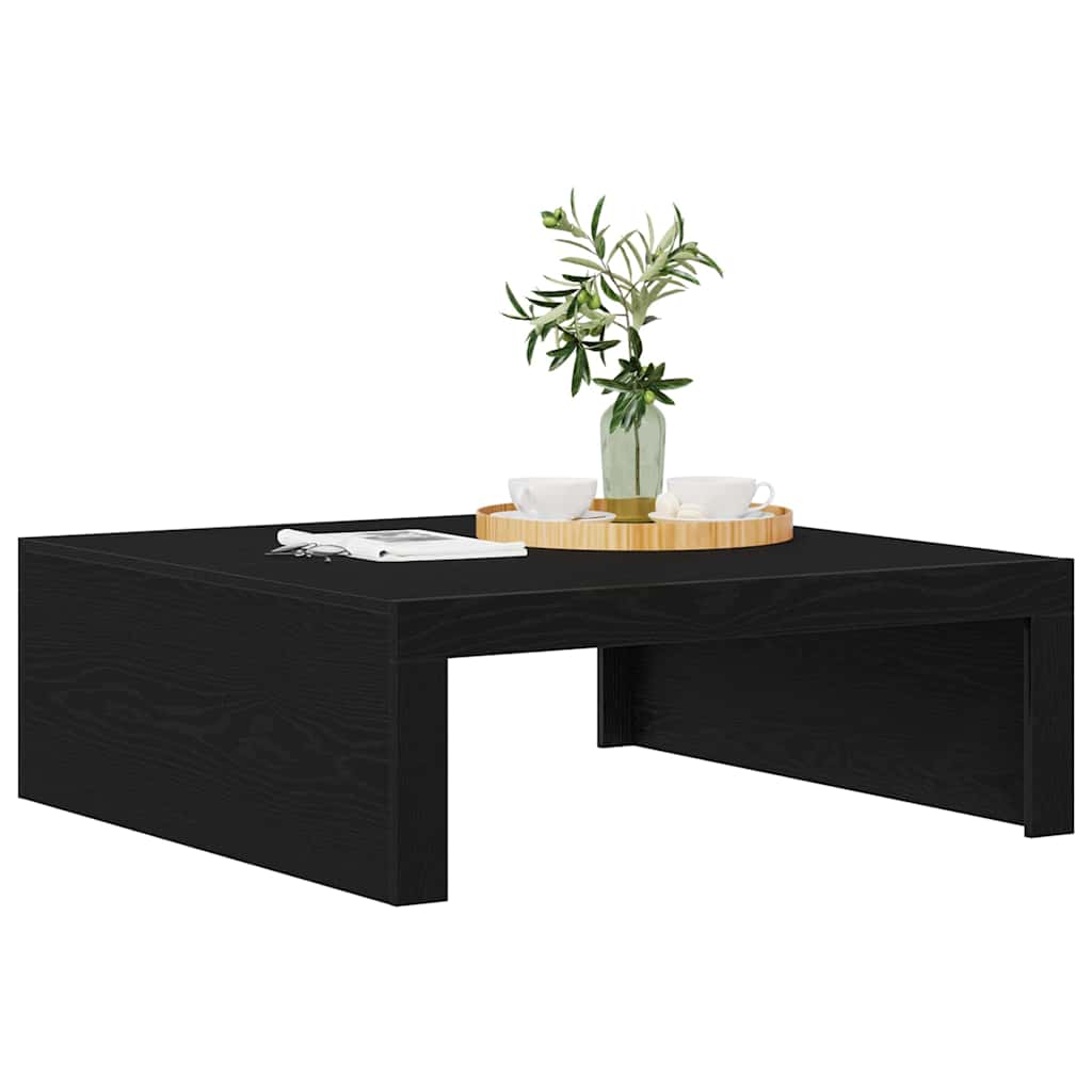 vidaXL Coffee Table Black Oak 100 x 100 x 35 cm Engineered Wood 3