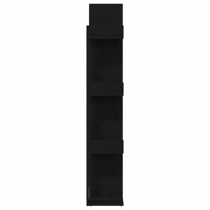vidaXL Bookcase 13-Tier 86 x 25.5 x 140 cm Engineered Wood Black Oak 6