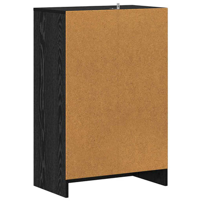 vidaXL Shoe Cabinet 60 x 35 x 92 cm Engineered Wood Black Oak 6