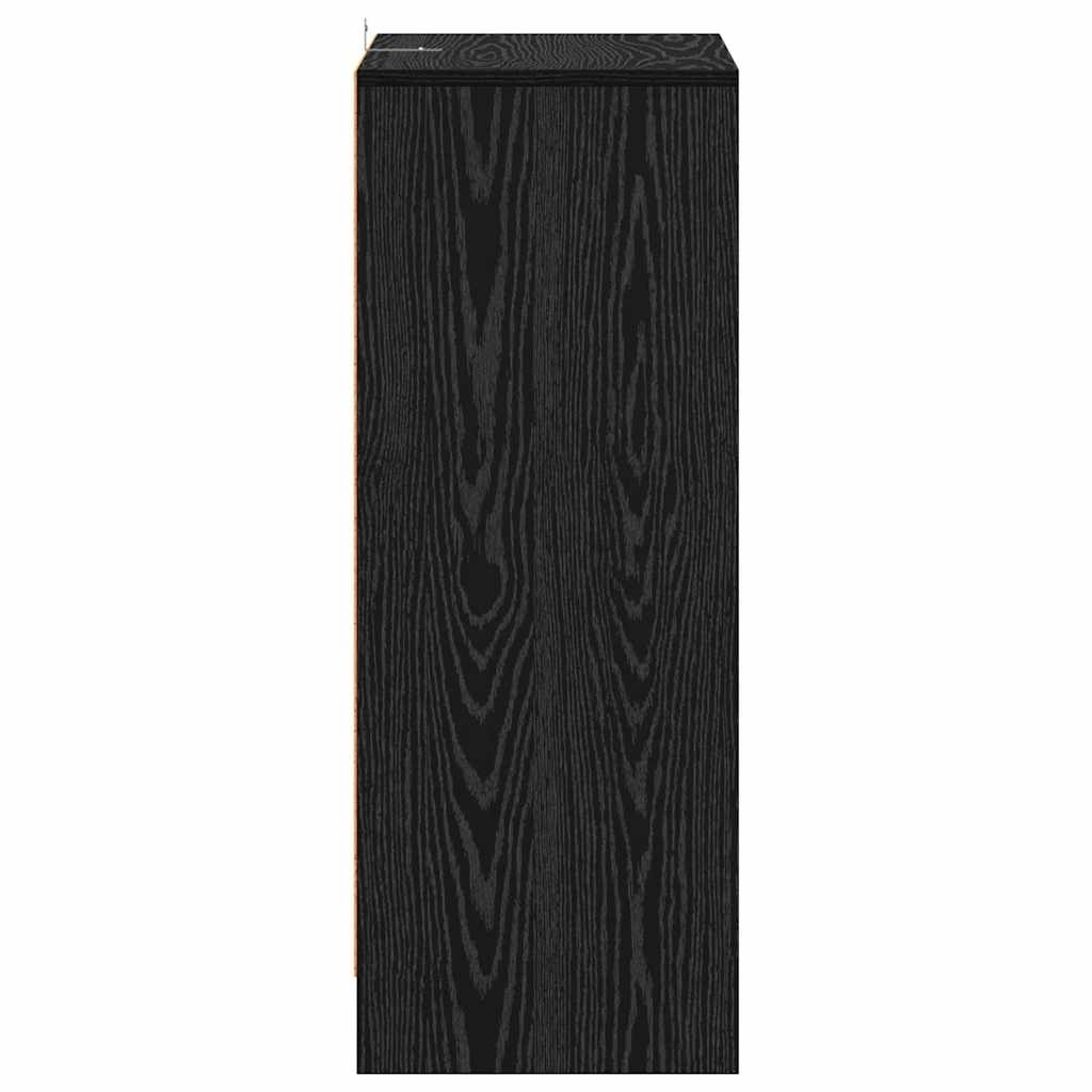 vidaXL Shoe Cabinet 60 x 35 x 92 cm Engineered Wood Black Oak 5