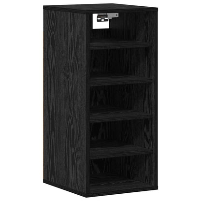 vidaXL Shoe Cabinet 2 pcs 32 x 35 x 70 cm Engineered Wood Black Oak 5