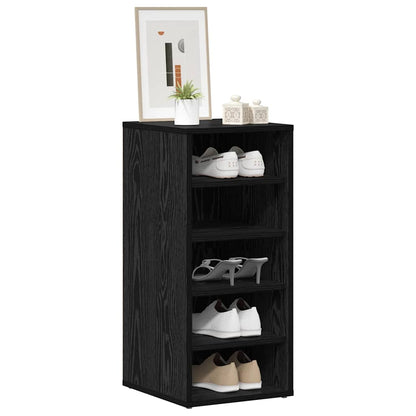 vidaXL Shoe Cabinet 2 pcs 32 x 35 x 70 cm Engineered Wood Black Oak 3
