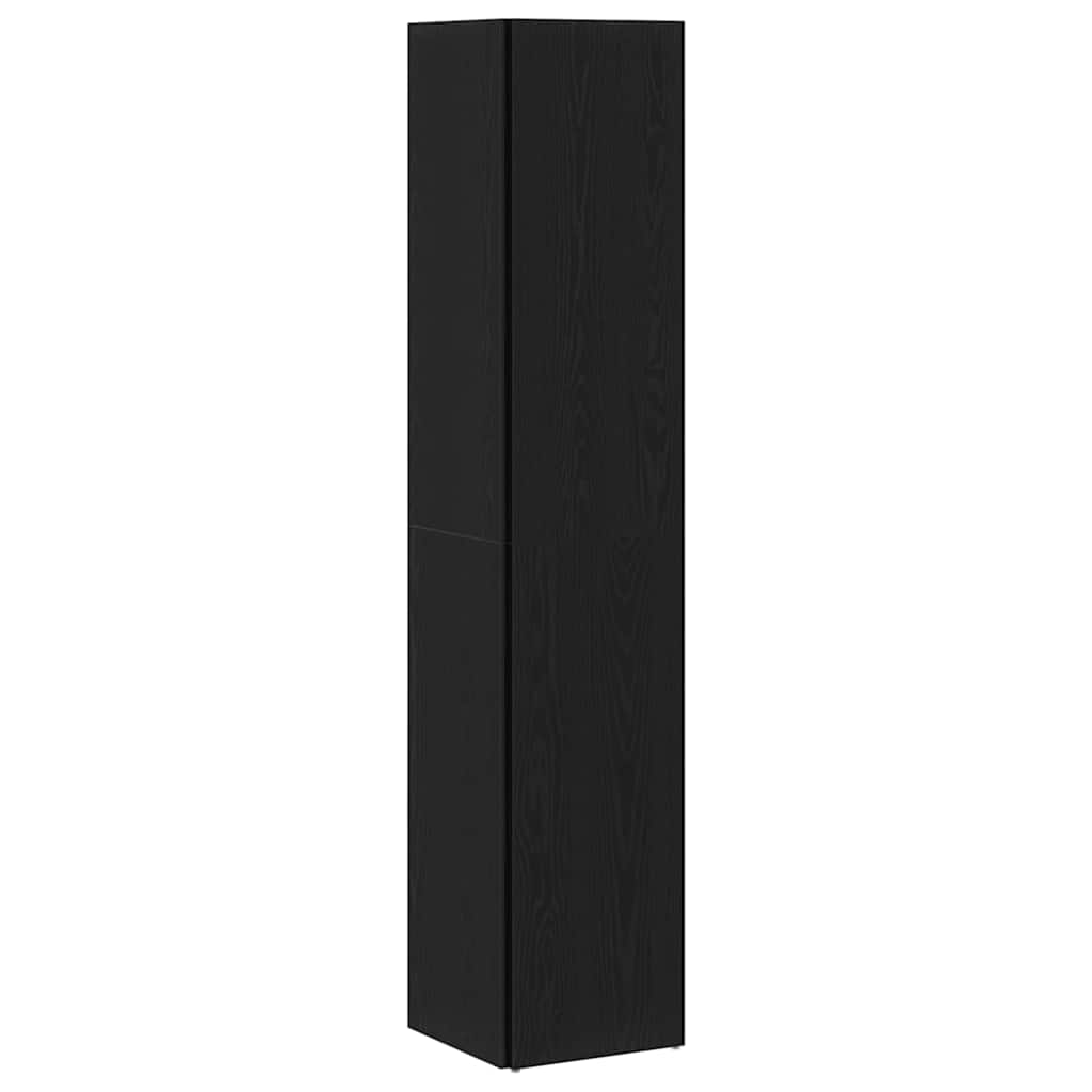 vidaXL Corner Shelves 33 x 33 x 164.5 cm Engineered Wood Black Oak 4