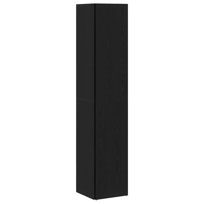 vidaXL Corner Shelves 33 x 33 x 164.5 cm Engineered Wood Black Oak 4