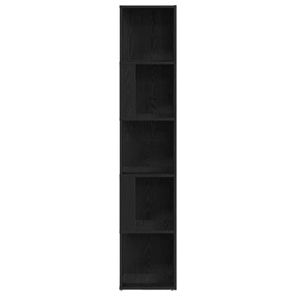 vidaXL Corner Shelves 33 x 33 x 164.5 cm Engineered Wood Black Oak 5