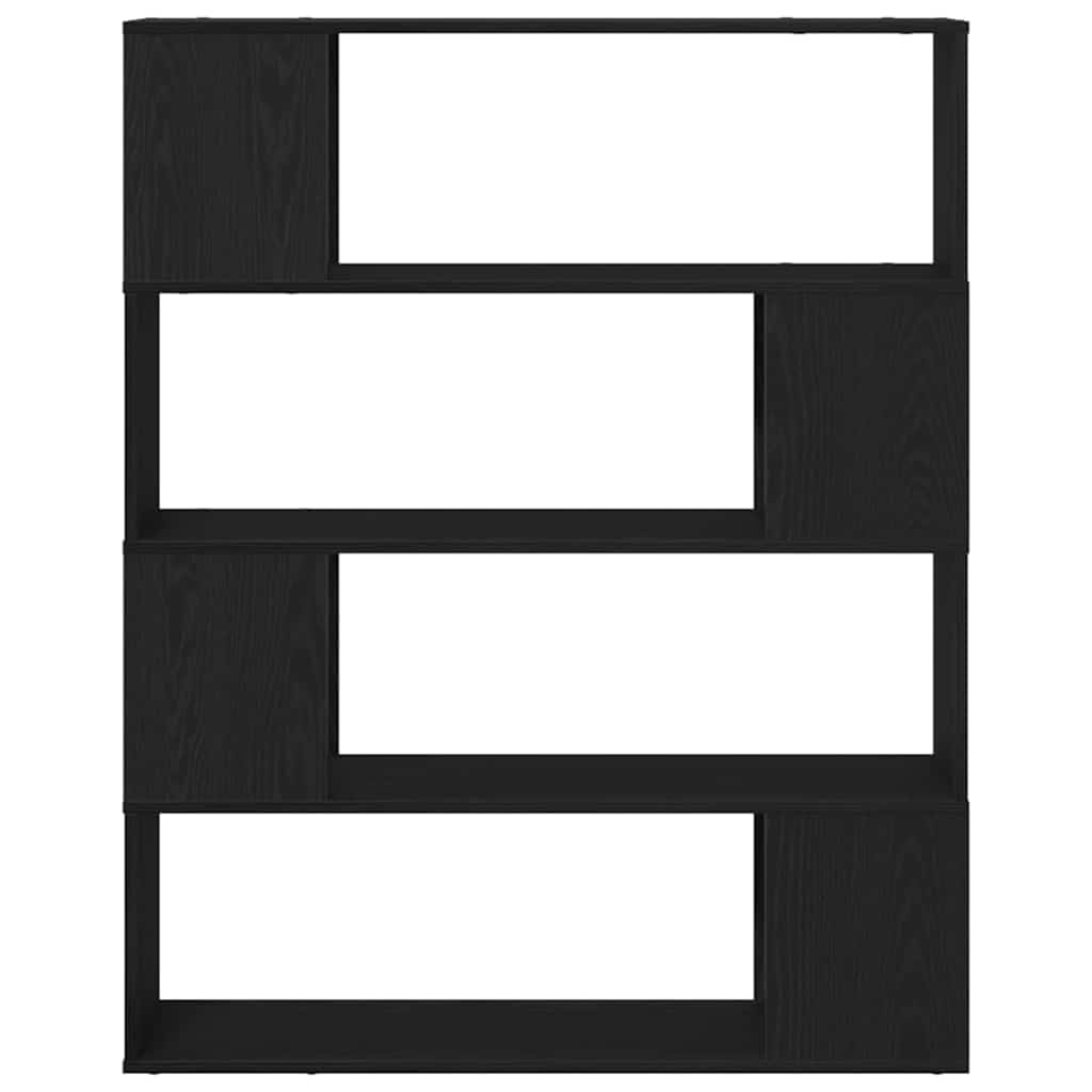 vidaXL TV Cabinet Set 100 x 24 x 124.5 cm Black Oak Engineered Wood 6