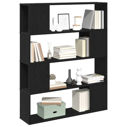 vidaXL TV Cabinet Set 100 x 24 x 124.5 cm Black Oak Engineered Wood 3