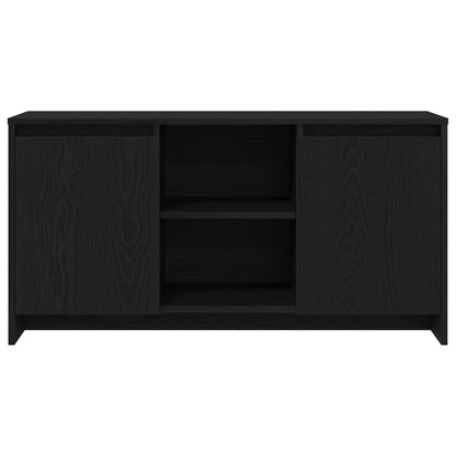 vidaXL TV Cabinet 102 x 37.5 x 52.5 cm Black Oak Engineered Wood 6