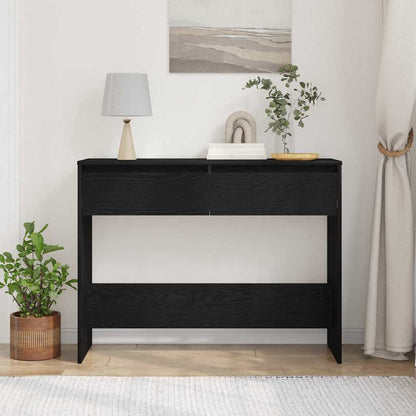 vidaXL Console Table Black Oak 100 x 35 x 76.5 cm Engineered Wood 1