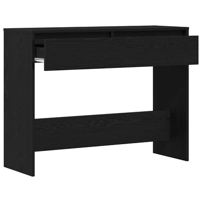 vidaXL Console Table Black Oak 100 x 35 x 76.5 cm Engineered Wood 5