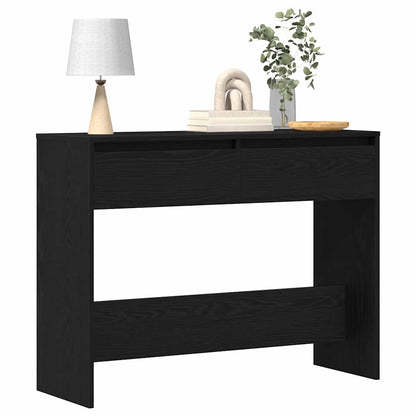 vidaXL Console Table Black Oak 100 x 35 x 76.5 cm Engineered Wood 3