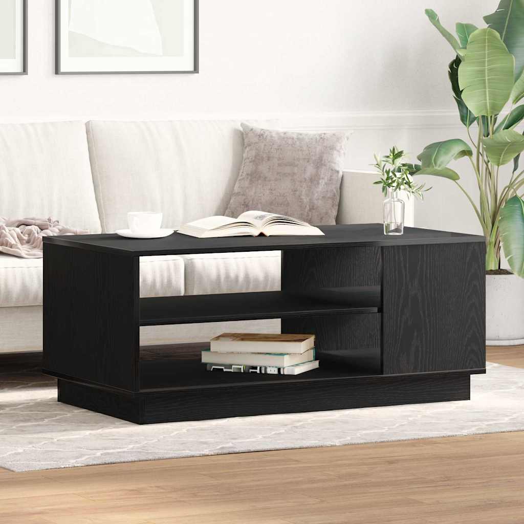 vidaXL Coffee Table Black Oak 102 x 55 x 43 cm Engineered Wood 4