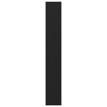 vidaXL Book Cabinet 6-Tier 40 x 30 x 198 cm Engineered Wood Black Oak 6