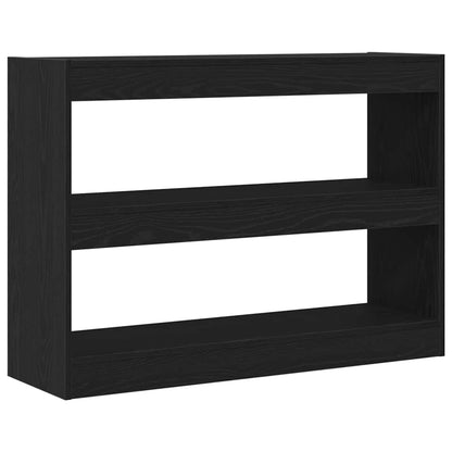 vidaXL Bookcase 2-Tier 100 x 30 x 72 cm Engineered Wood Black Oak 2
