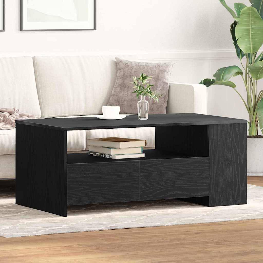 vidaXL Coffee Table Black Oak 102 x 55 x 43.5 cm Engineered Wood 1