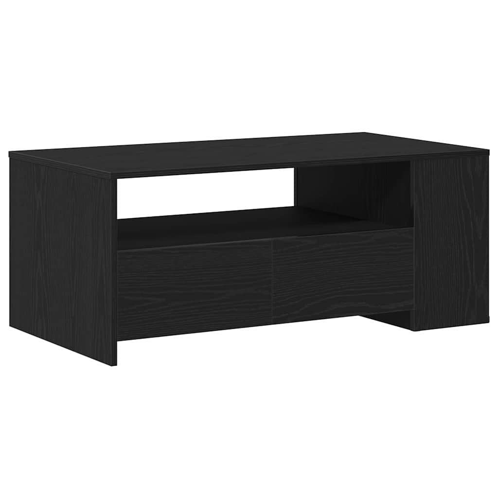 vidaXL Coffee Table Black Oak 102 x 55 x 43.5 cm Engineered Wood 2