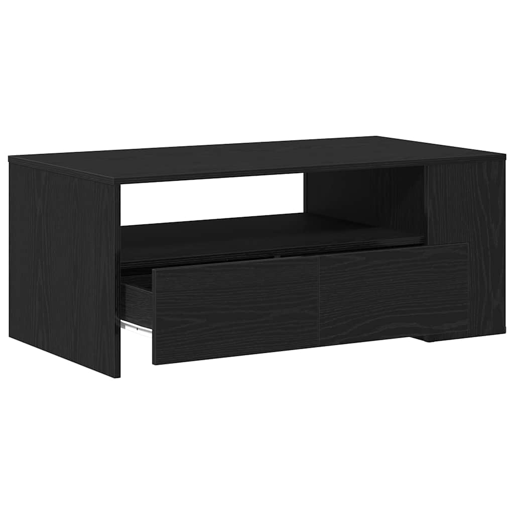vidaXL Coffee Table Black Oak 102 x 55 x 43.5 cm Engineered Wood 5