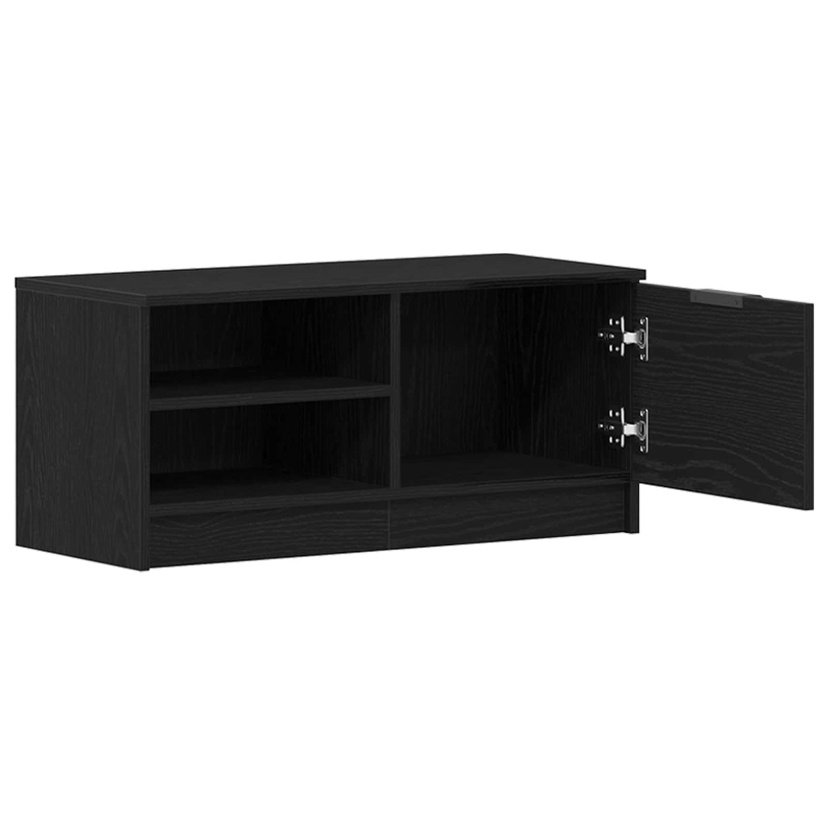 vidaXL TV Cabinet 2 pcs Black Oak Engineered Wood 5