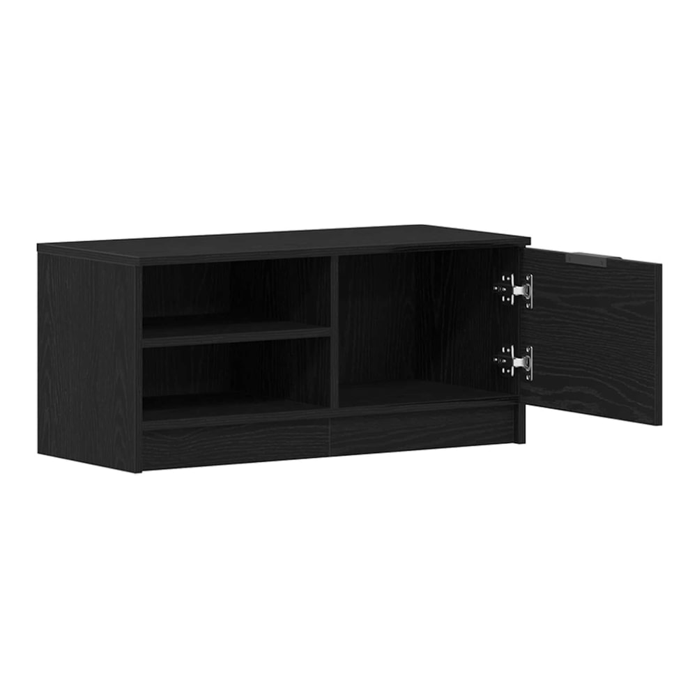 TV Cabinet Set 80x35x36.5 cm Engineered Wood 2 pcs Black oak