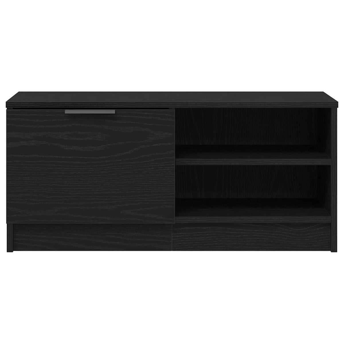 vidaXL TV Cabinet 2 pcs Black Oak Engineered Wood 6