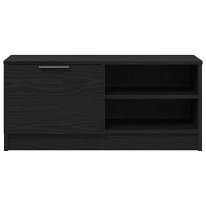 vidaXL TV Cabinet 2 pcs Black Oak Engineered Wood 6