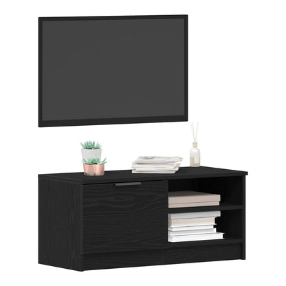TV Cabinet Set 80x35x36.5 cm Engineered Wood 2 pcs Black oak