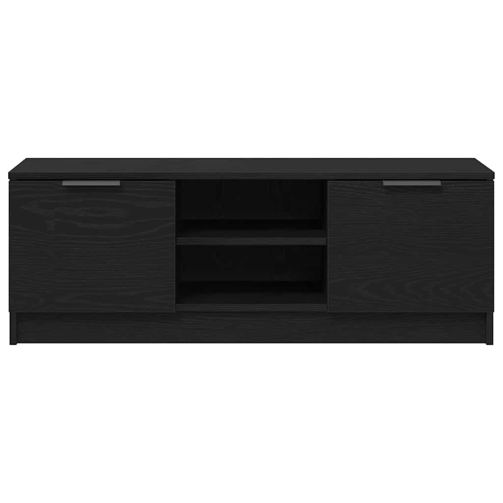vidaXL TV Cabinet 102 x 32 x35.5 cm Black Oak Engineered Wood 6