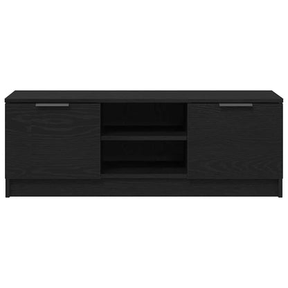 vidaXL TV Cabinet 102 x 32 x35.5 cm Black Oak Engineered Wood 6
