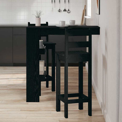 vidaXL Wall Bar Table 102 x 45 x 103.5 cm Engineered Wood Black Oak 4