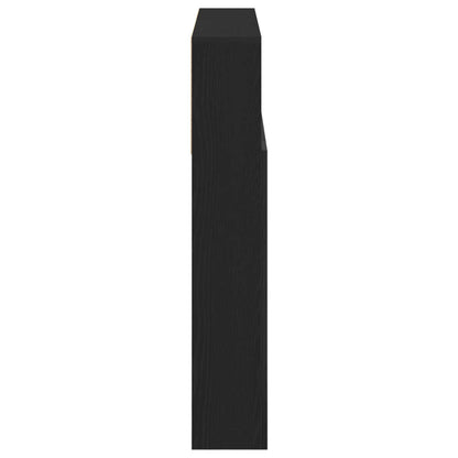 vidaXL Headboard Cabinet Black Oak Engineered Wood 6