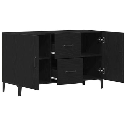 vidaXL Sideboard Black Oak 100 x 36 x 60 cm Engineered Wood 5
