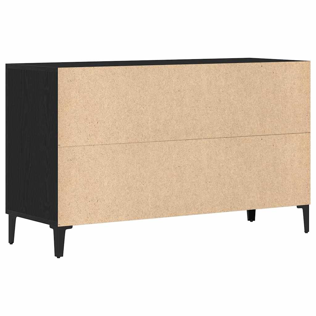 vidaXL Sideboard Black Oak 100 x 36 x 60 cm Engineered Wood 6