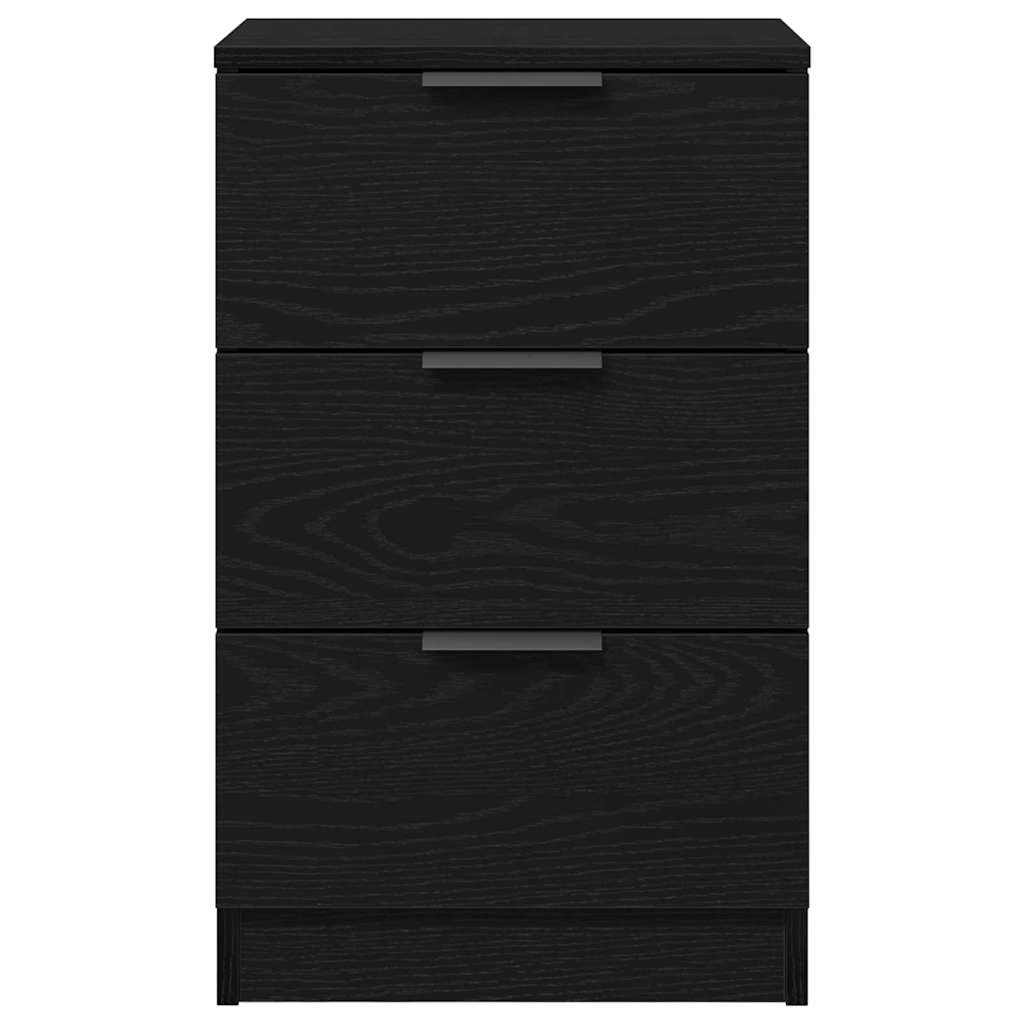vidaXL Bedside Cabinet Black Oak 40 x 65 x 65 cm Engineered Wood 6