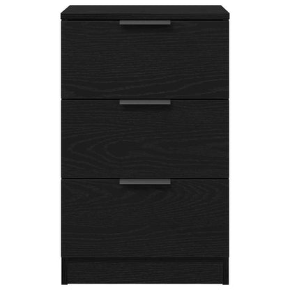 vidaXL Bedside Cabinet Black Oak 40 x 65 x 65 cm Engineered Wood 6