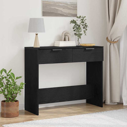 vidaXL Console Table Black Oak 30 x 36 x 75 cm Engineered Wood 1