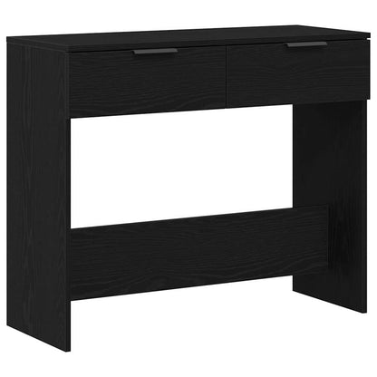 vidaXL Console Table Black Oak 30 x 36 x 75 cm Engineered Wood 2