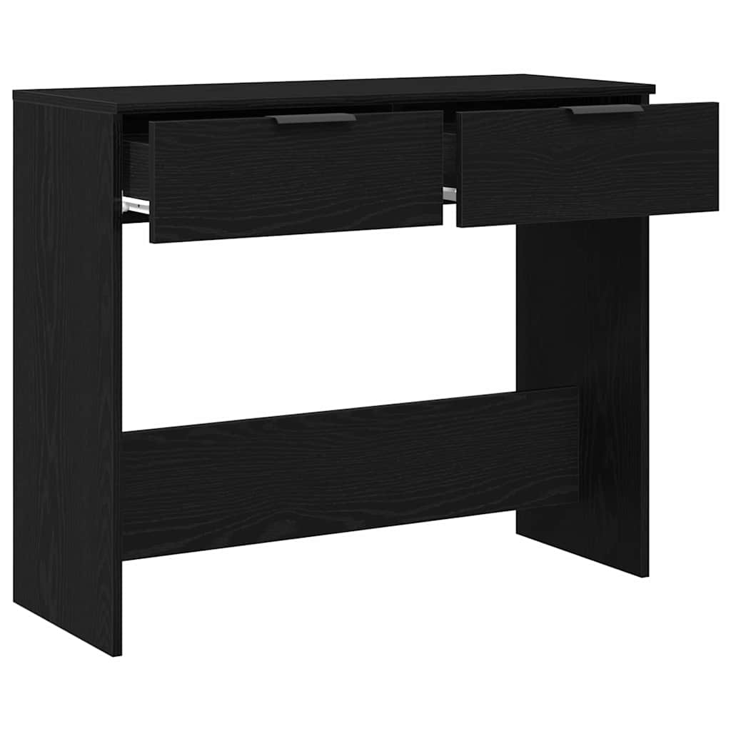 vidaXL Console Table Black Oak 30 x 36 x 75 cm Engineered Wood 5
