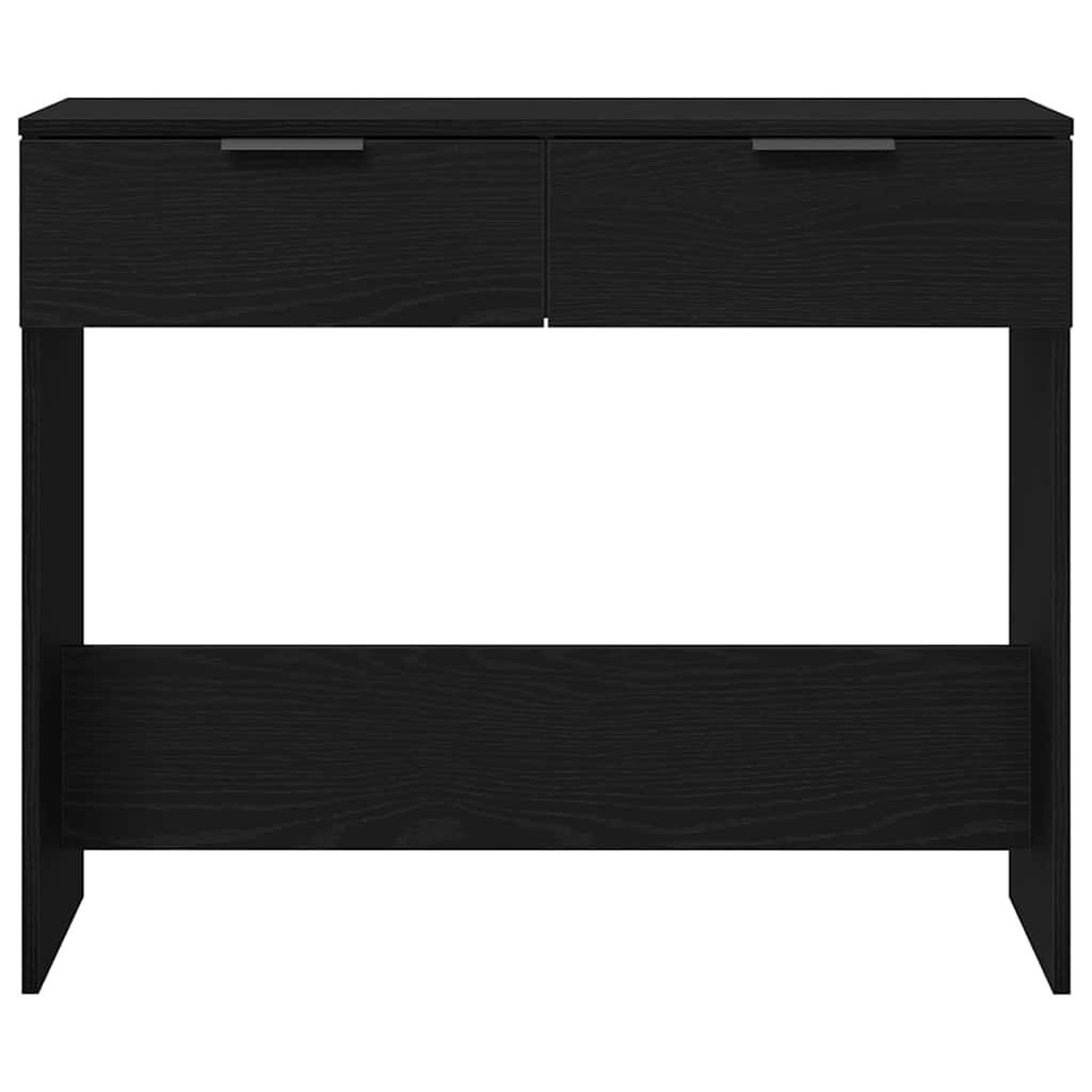vidaXL Console Table Black Oak 30 x 36 x 75 cm Engineered Wood 6
