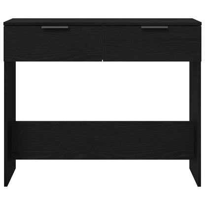 vidaXL Console Table Black Oak 30 x 36 x 75 cm Engineered Wood 6