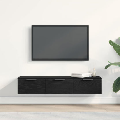 vidaXL Wall Cabinet Black Oak 102 x 30 x 20 cm Engineered Wood 4