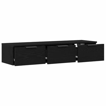 vidaXL Wall Cabinet Black Oak 102 x 30 x 20 cm Engineered Wood 2