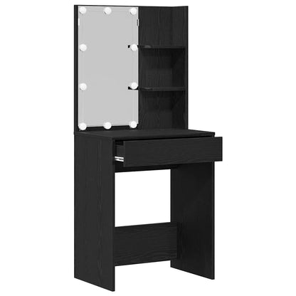 vidaXL Dressing Table Black Oak 60 x 40 x 140 cm Engineered Wood 5