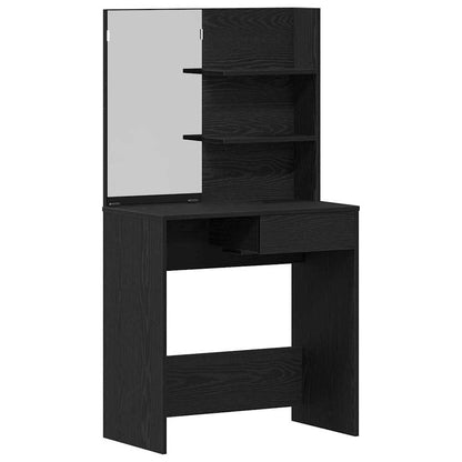 vidaXL Dressing Table Black Oak 74.5 x 40 x 141 cm Engineered Wood 2