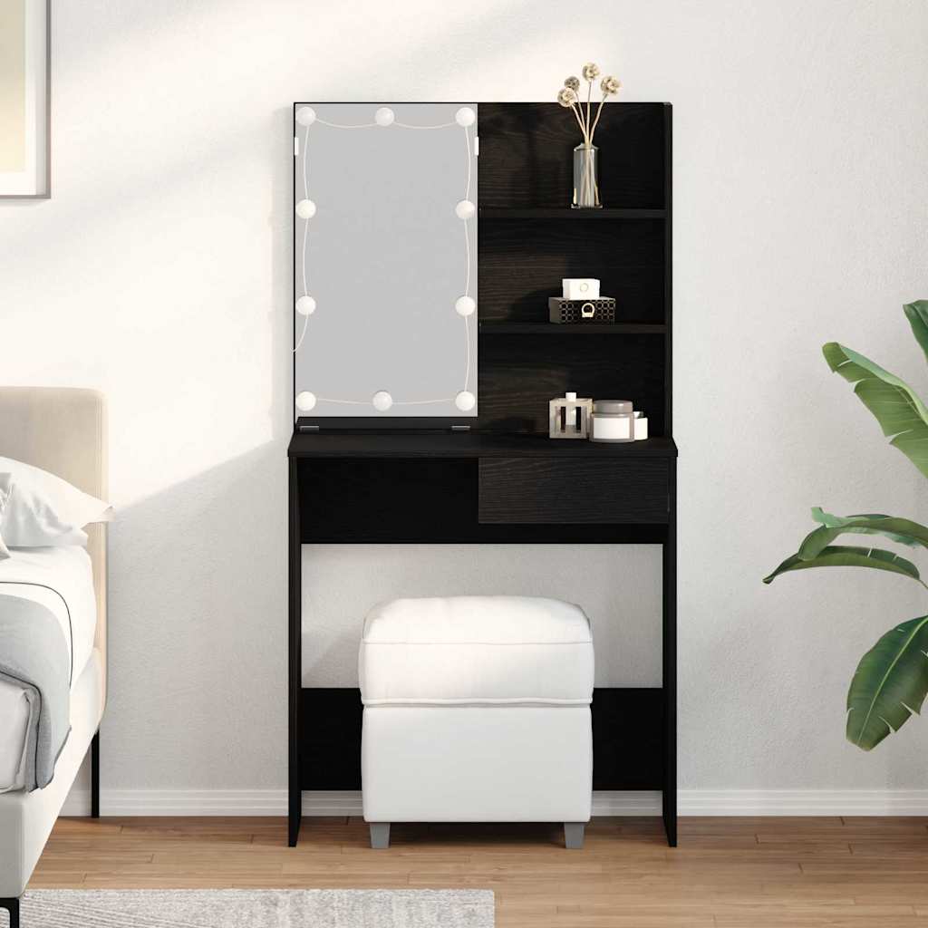 vidaXL Dressing Table with LED 74.5x40x141 cm