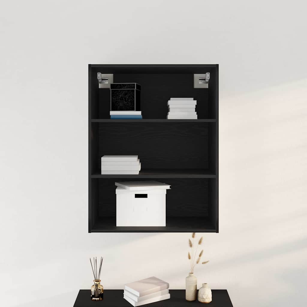 vidaXL Hanging Wall Cabinet Black Oak 69.5 x 32.5 x 90 cm 1
