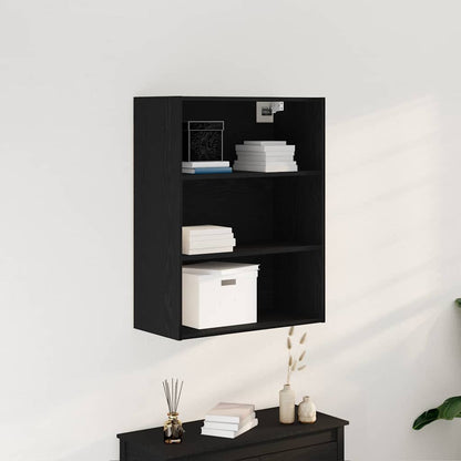vidaXL Hanging Wall Cabinet Black Oak 69.5 x 32.5 x 90 cm 4