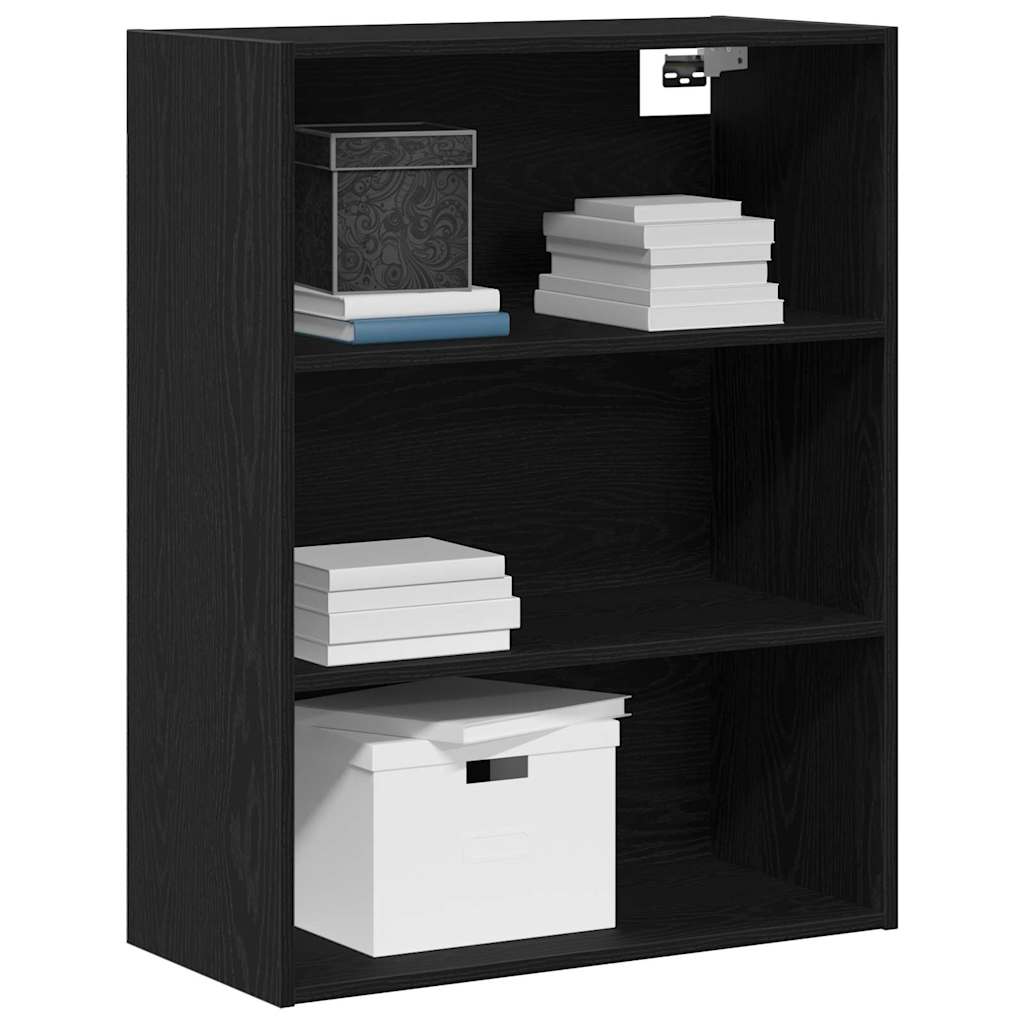 vidaXL Hanging Wall Cabinet Black Oak 69.5 x 32.5 x 90 cm 3