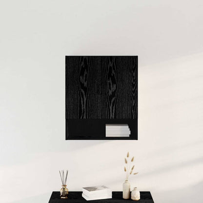 vidaXL Wall Cabinet 60 x 30 x 70 cm Engineered Wood Black Oak 4
