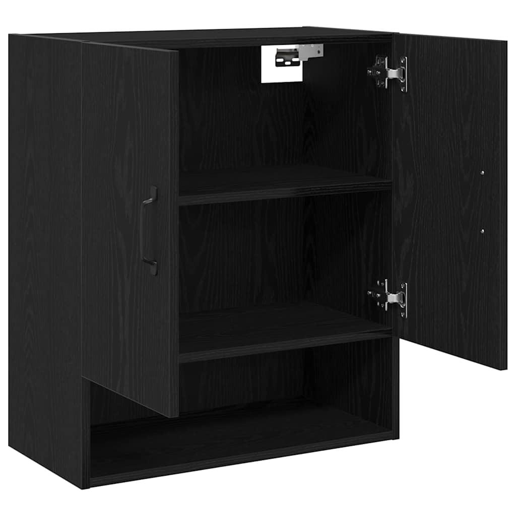 vidaXL Wall Cabinet 60 x 30 x 70 cm Engineered Wood Black Oak 5
